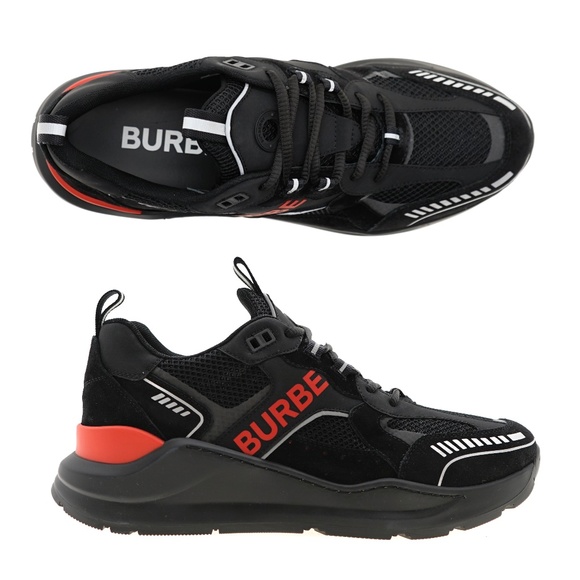 Burberry Sean Low Top Sneakers Size 12 New - Picture 1 of 8
